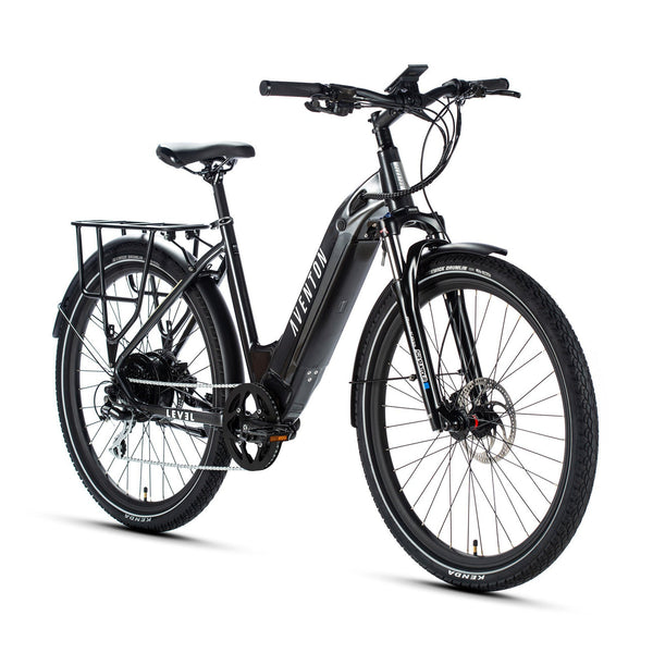 2023 Aventon Level Step Through Commuter Ebike Earth Grey White